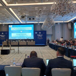 Members of the International Commission for the Conservation of Atlantic Tunas meet inside a conference area