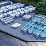 Renderings of Salfjord's planned salmon farm in Aure, Norway