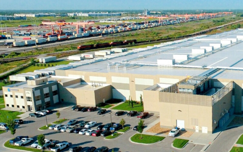 An aerial view of ColdPoint Logistics' cold storage facility in Kansas City, Kansas