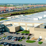 An aerial view of ColdPoint Logistics' cold storage facility in Kansas City, Kansas