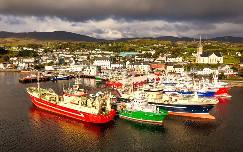 Killybegs Harbor in County Donegal, Ireland