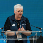 Seafood Scotland CEO Donna Fordyce presenting at the 2024 Responsible Seafood Summit in St. Andrews, Scotland