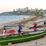 Fishers bring their catch onto shore in Maputo, Mozambique