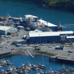 An aerial view of Trident Seafood's Kodiak, Alaska-based processing facilities.