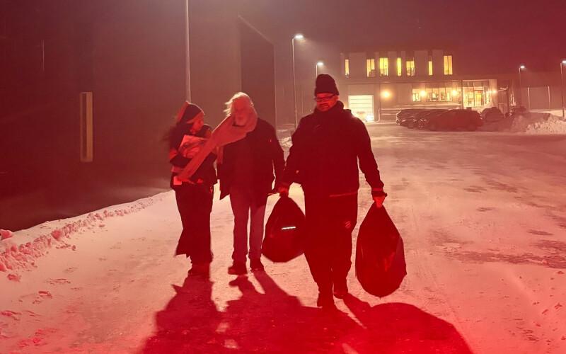 Sea Shepherd Founder Paul Watson walking at night in Greenland after being released from prison.