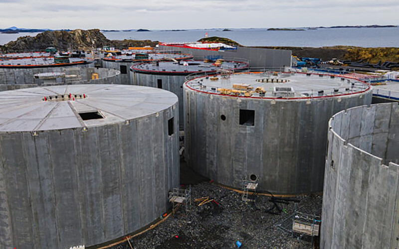 Salmon Evolution's Indre Harøy facility under construction