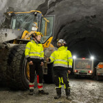 Workers operating on Andfjord Salmon's Kvalnes land-based facility