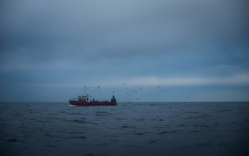 A fishing boat on the Barents Sea