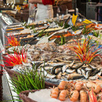 A seafood market in Paris, France