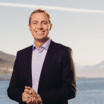 Norwegian Seafood Council CEO Christian Chramer with the Norway coastline in the background
