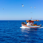 A fishing boat on the Aegean Sea