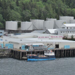 An aerial shot of an Alaska General Seafoods facility