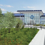 Renderings of Blue Water Farms' proposed walleye aquaculture facility