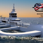 A rendering of the "superyacht" by Ocean Arks Tech