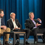 Supreme Crab & Seafood Chief Operating Officer Troy Turkin gestures as part of a panel covering U.S. shellfish at the Global Seafood Market Conference