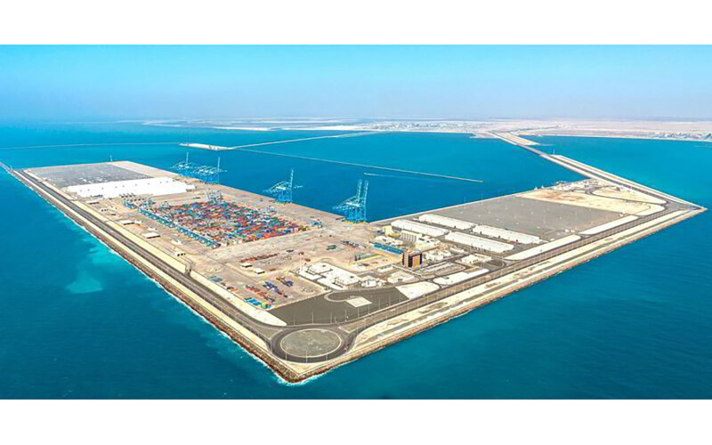 The Khalifa Port in the United Arab Emirates