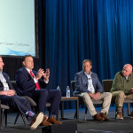 Panelists at a panel on shrimp at the 2025 Global Seafood Market Conference