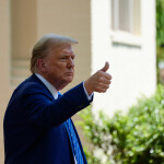 U.S. President Donald Trump outside the white house