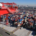 The cargo port of Los Angeles, California, U.S.A.