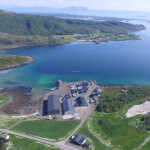 An aerial view of the existing coastal site in Norway where Pure Salmon Technology will build a new smolt facility for Lødingen Fisk