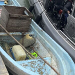 A lancha intercepted by the U.S. coast guard