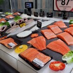 Norwegian salmon for sale in a market in Kuala Lumpur