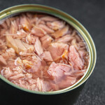 An open can of tuna