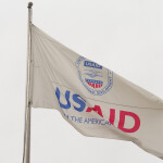 A USAID flag