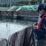 A Sernapesca official auditing a Piscicultura GARO farm