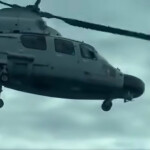 A Chinese military helicopter