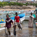 Fishers off the coast of Mogadishu, Somalia