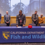 California leaders signing a MOU on restoring salmon to Eel River