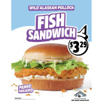 Jack in the Box's Fish Sandwich, made with Alaska pollock