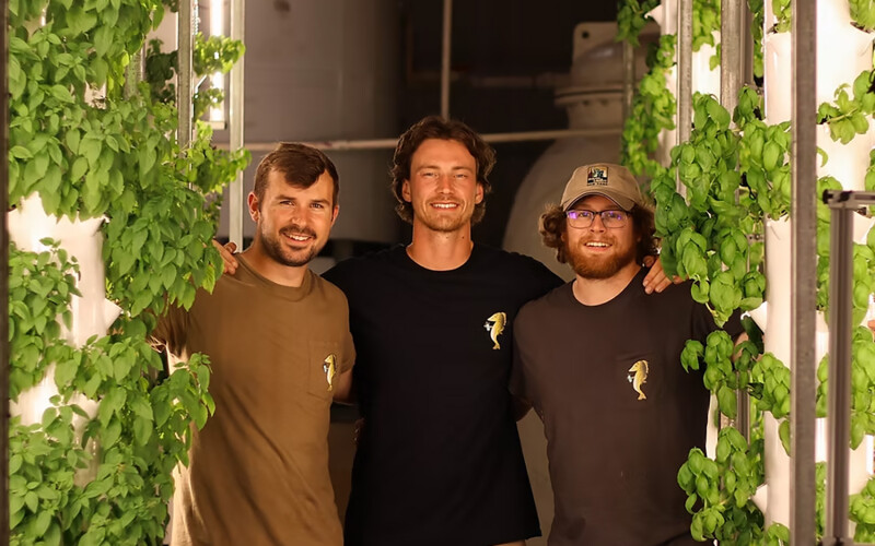 Aqua Garden founders (from left to right) Trent Dado, Colin Bursik, and Tanner Wears