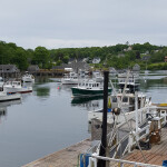 A view of the harbor from Shaws Wharf in Round Pond, Maine