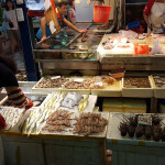 A seafood market stall in Hong Kong