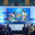 A view of the stage at the Norway-U.K. Seafood Summit