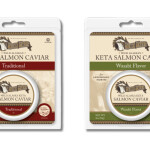 Packaging for Echo Falls' traditional and wasabi flavored salmon caviar