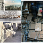 A collage of photos from Michael DellaGrotta's involvement in the Patagonian toothfish industry