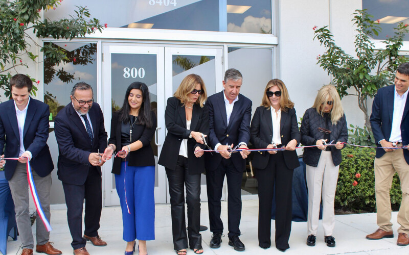 AquaChile representatives opening the firm's new office near Miami, Florida, U.S.A.