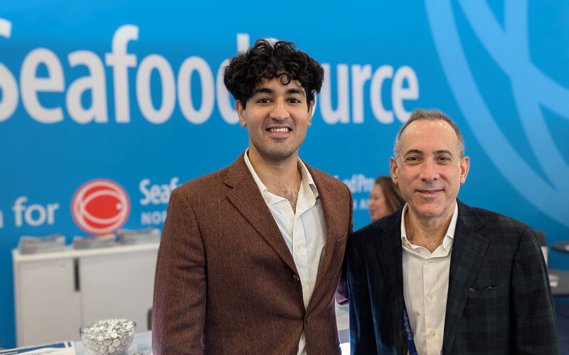Seremoni Fish Founder Saif Khawaja and CEO Michael Fabbro during Seafood Expo North America