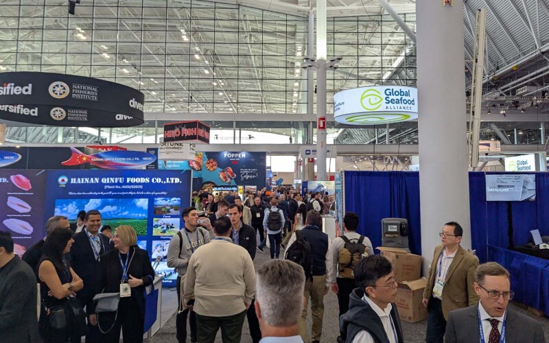 A shot of attendees at Seafood Expo North America