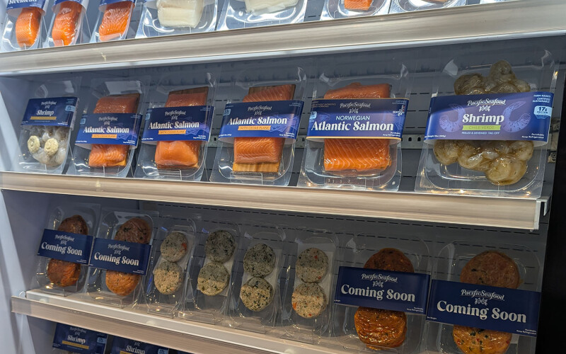 Pacific Seafood products on display at Seafood Expo North America