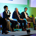 Panelists on stage at the Blue Food Innovation Summit said