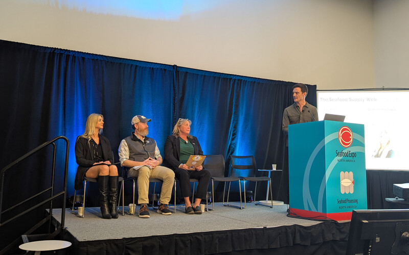A panel at the 2025 Seafood Expo North America