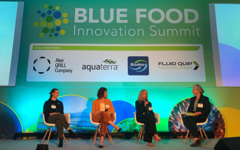 A panel at the 2025 Blue Food Innovation Summit discussing the current state of the global seaweed sector