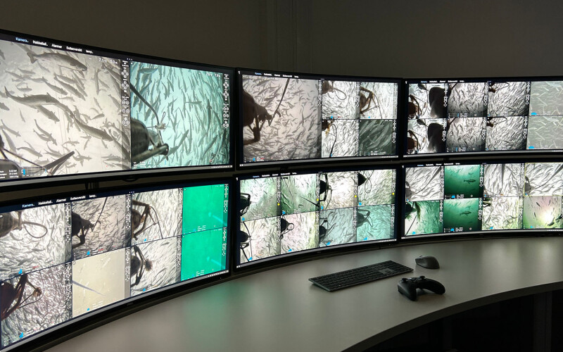 A series of monitors depicting how Piscada's monitoring software works.