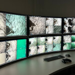 A series of monitors depicting how Piscada's monitoring software works.