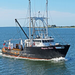 A fishing vessel in New Bedford, Massachusetts, U.S.A.