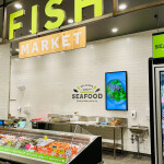 A seafood counter at Woolworths